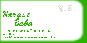 margit baba business card